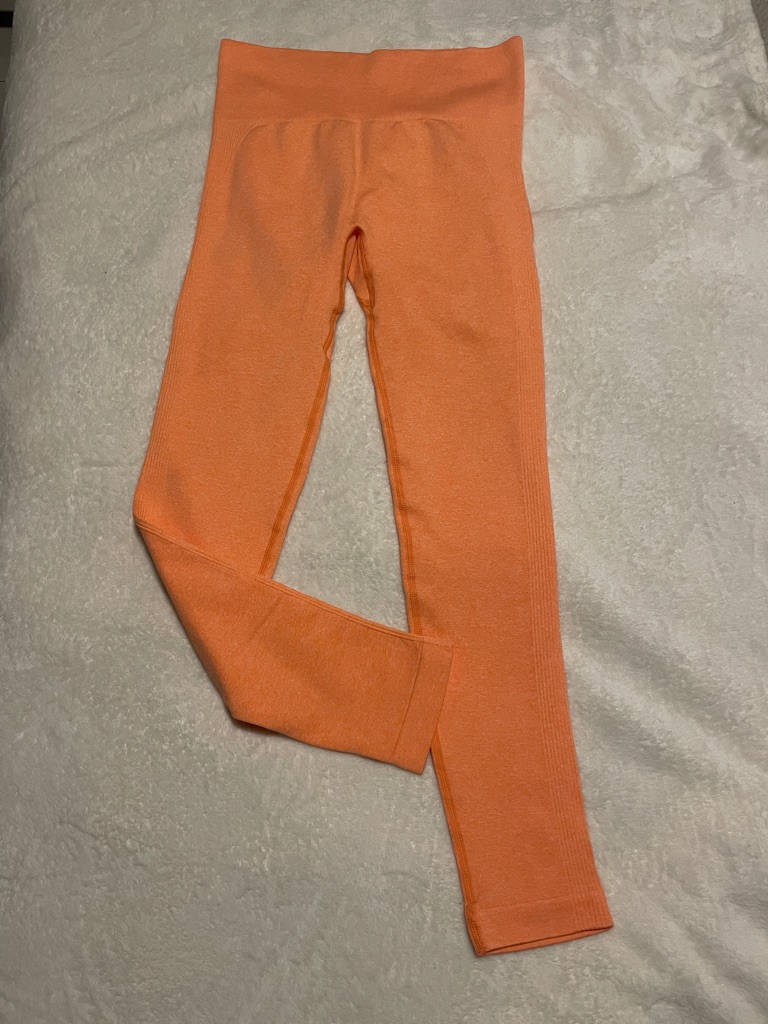 Women’s Orange Seamless Stretch Leggings